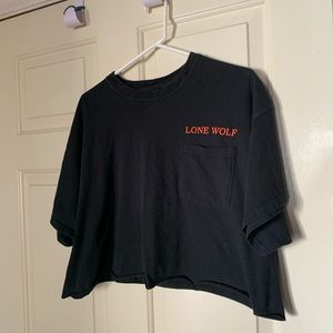 Custom cropped LONE WOLF tee